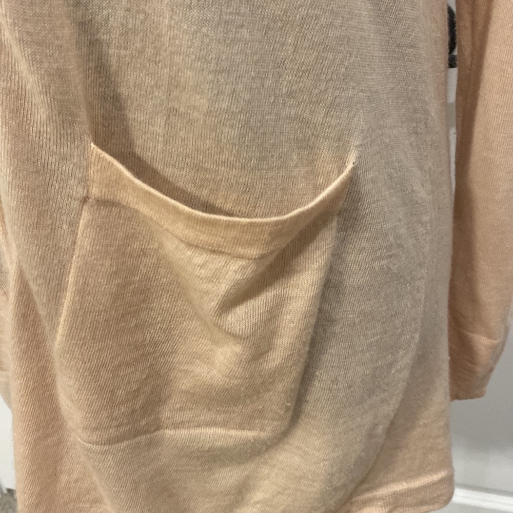 Eileen Fisher 100% Merino Wool Light pink/blush Cardigan with Pockets and Button - Picture 3 of 10